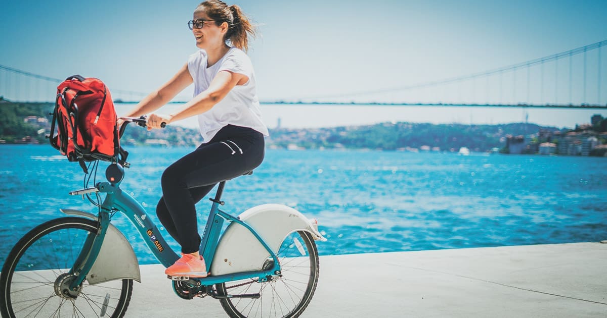 cyclist bridge