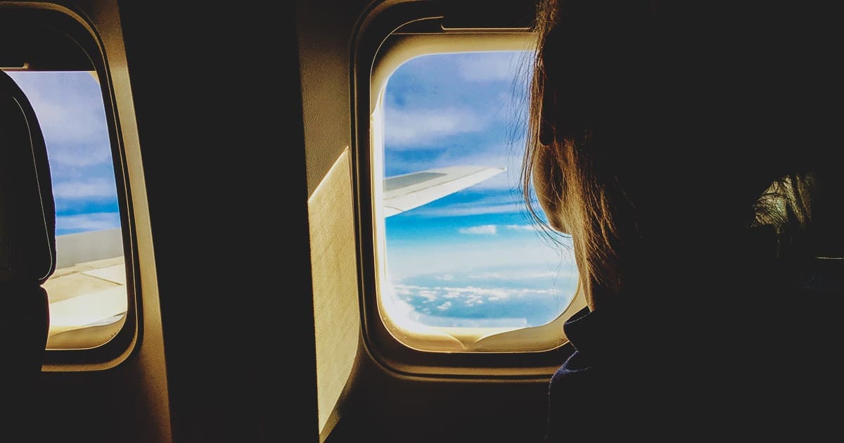 woman flying