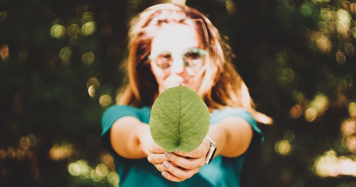 woman leaf