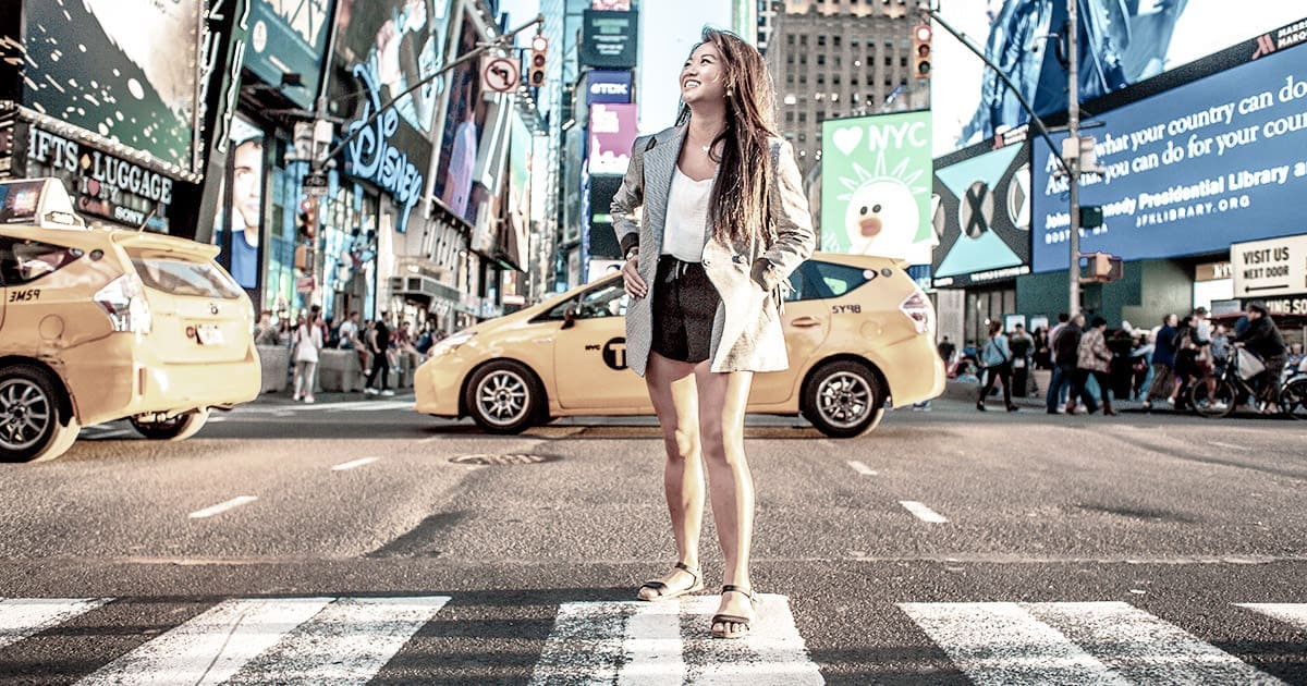woman taxi