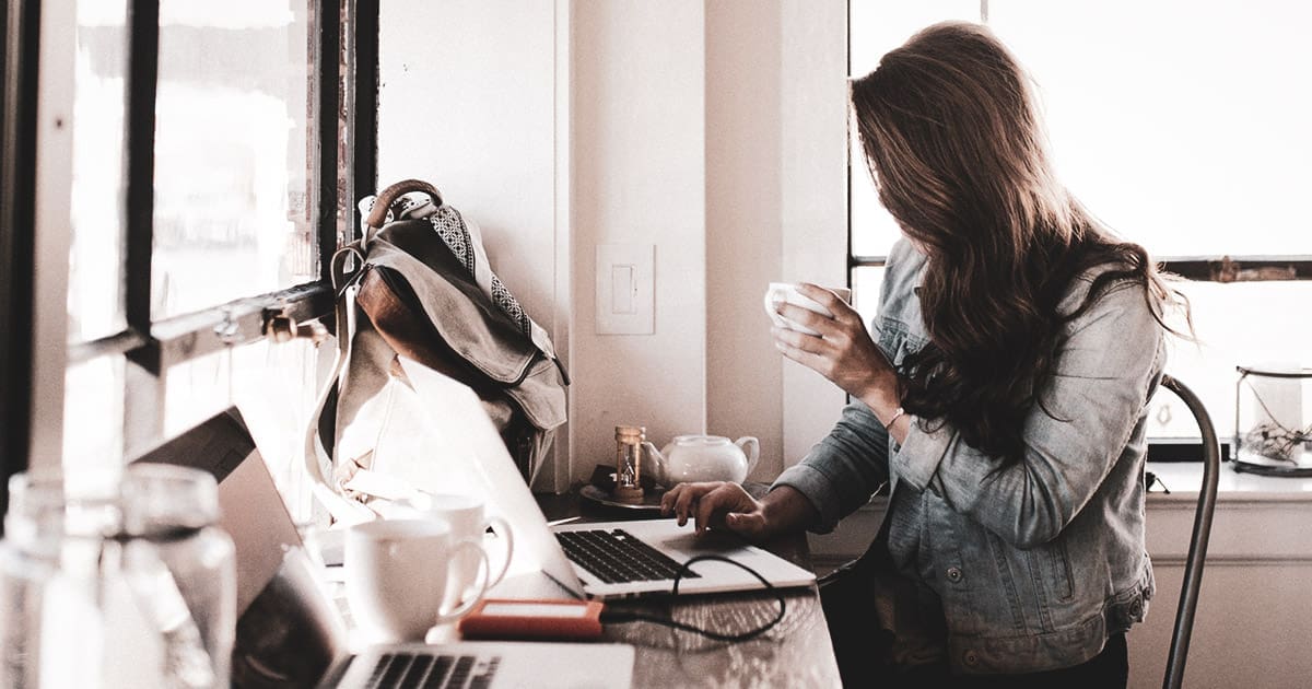 woman working