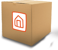 A box packed and ready to ship to campus in Boston