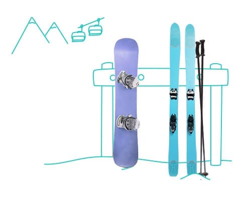 Skis on a Canadian mountain