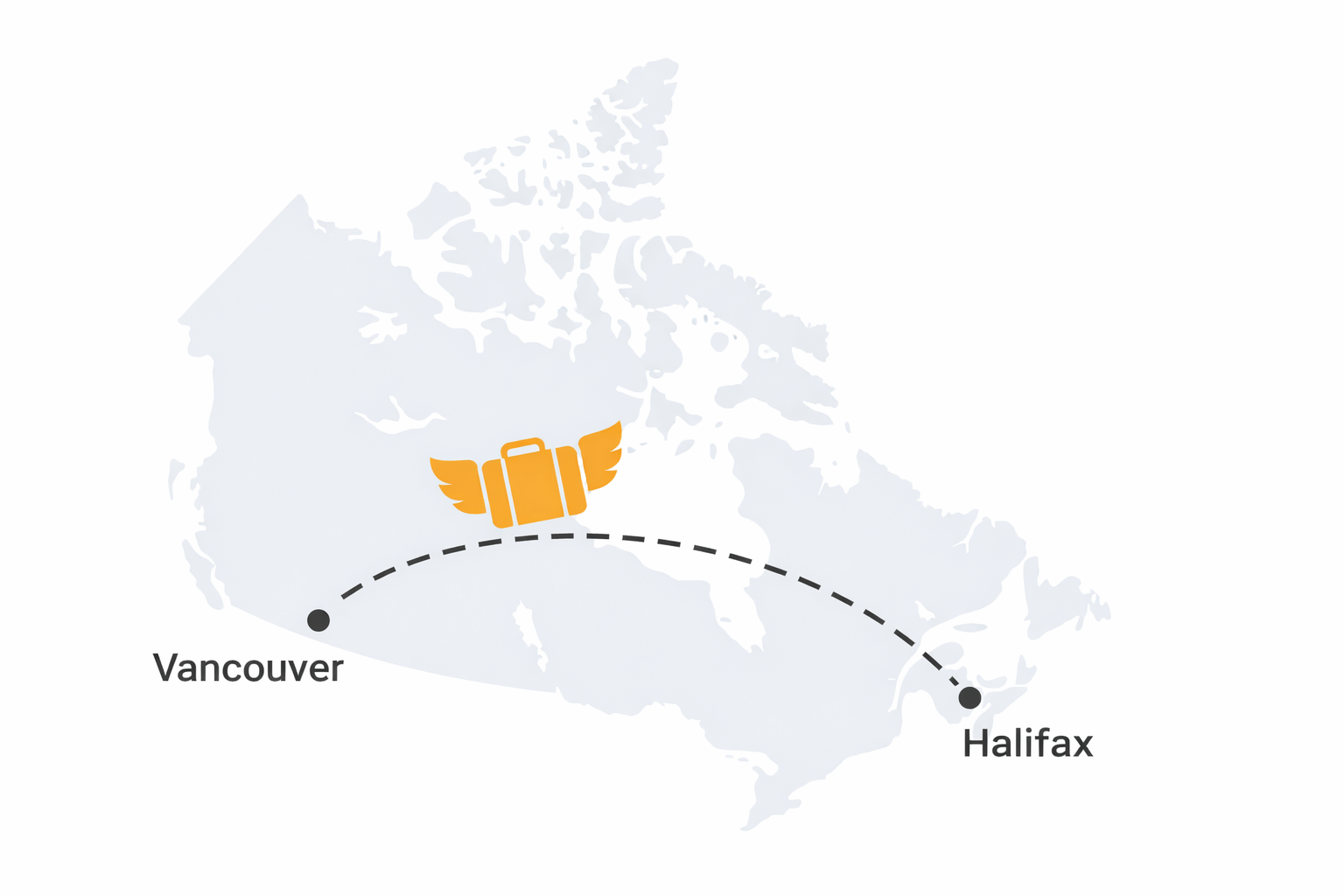 halifax vancouver luggage shipping