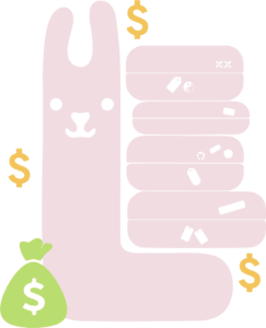 llama money and no background