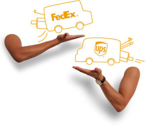 ups and fedex luggage shipping